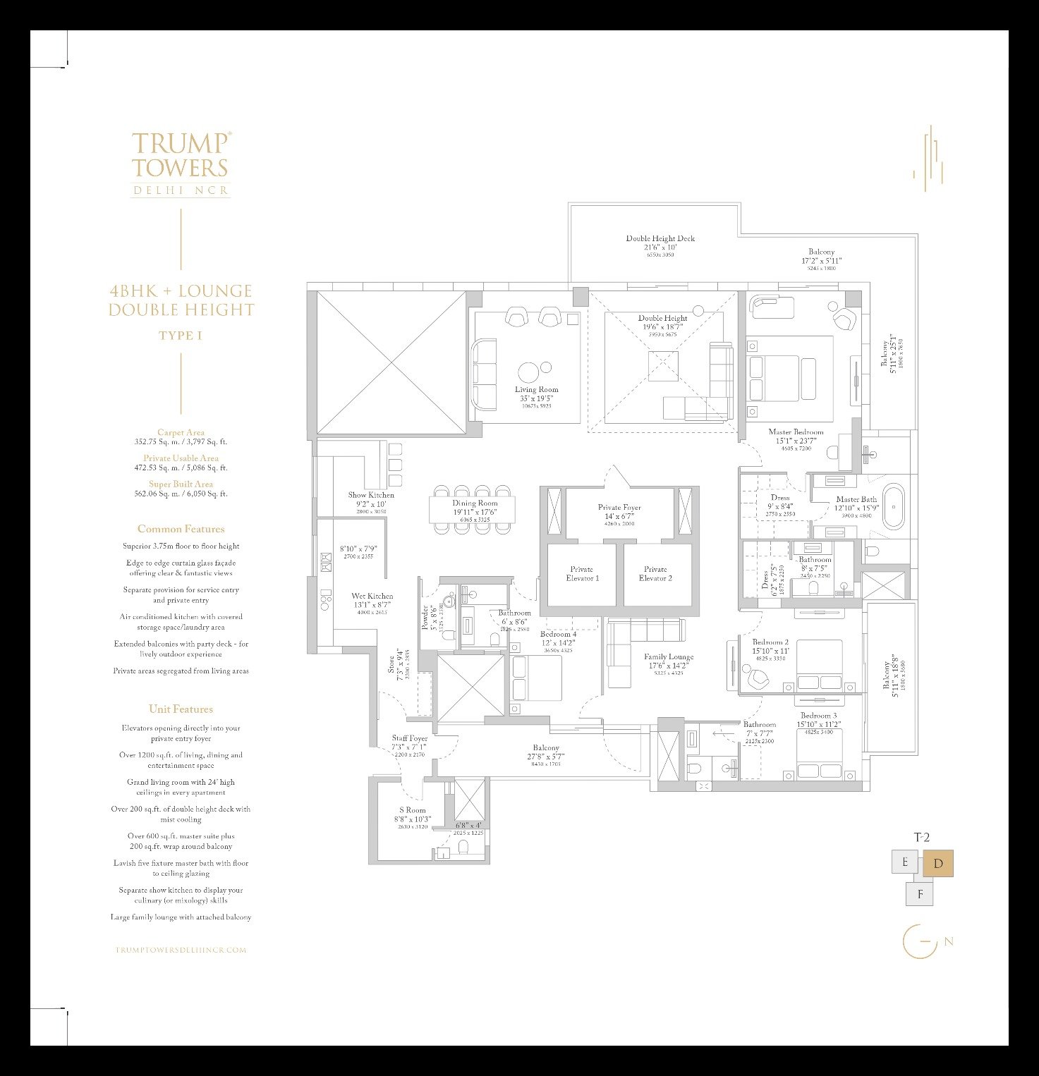 4BHK + LOUNGE DOUBLE HEIGHT TYPE I