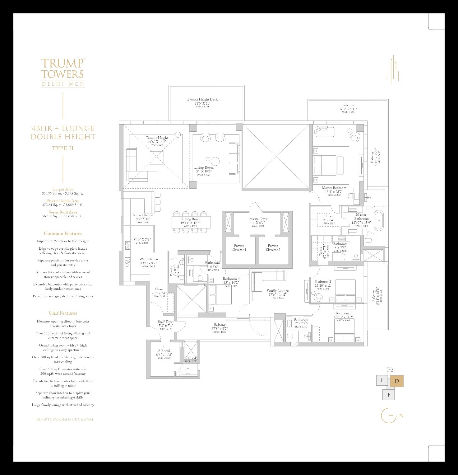 4BHK + LOUNGE DOUBLE HEIGHT TYPE II